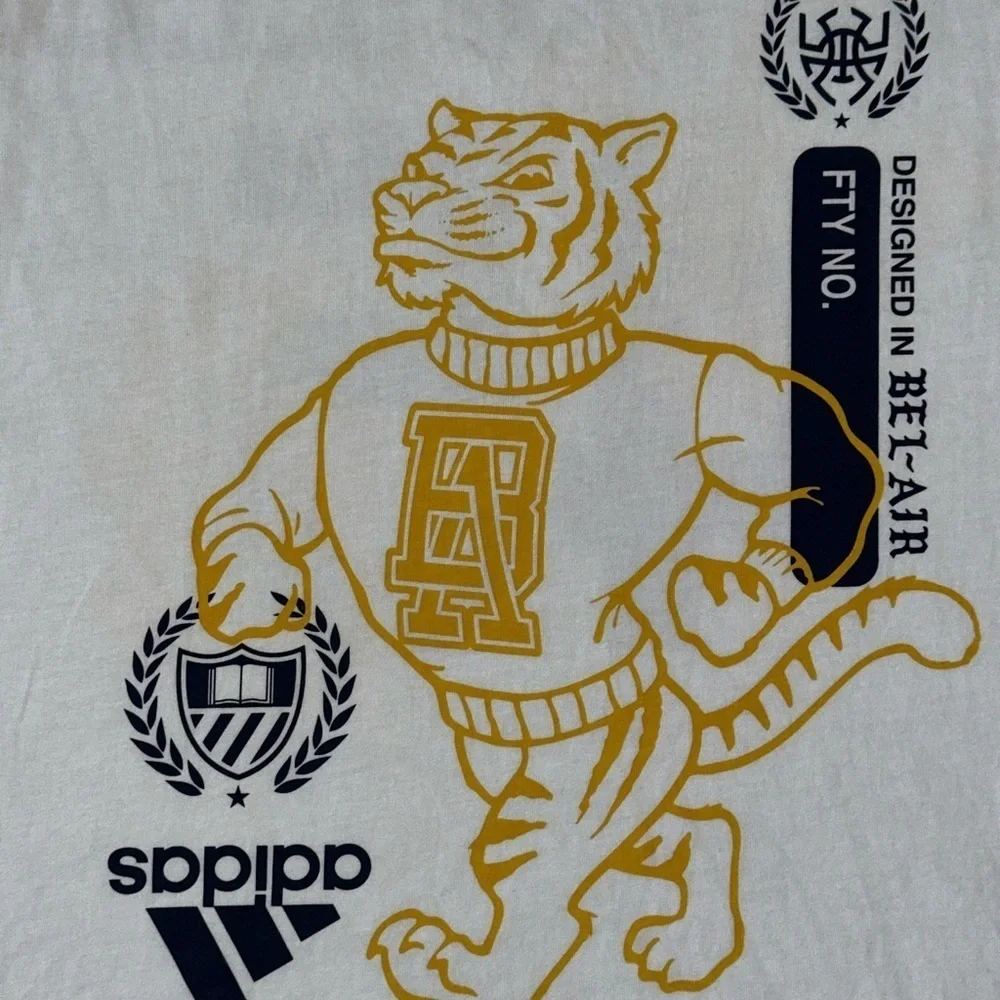 Adidas Men’s Size 2XL Don x Bel Air Academy Mitchell Tiger Long Sleeve T-Shirt